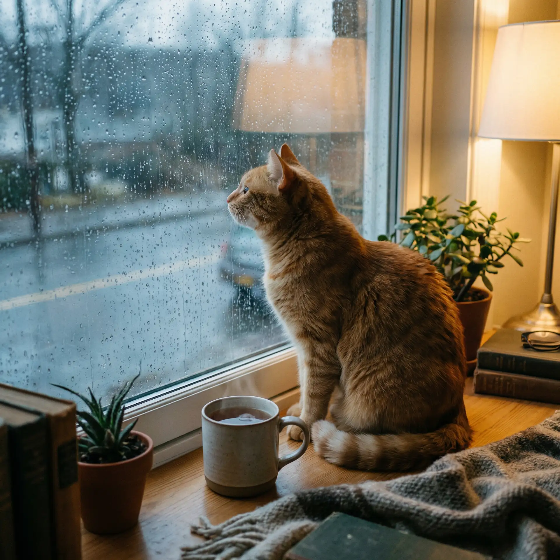 猫咪望着窗外的雨 - 五十路亲子中出在线播放